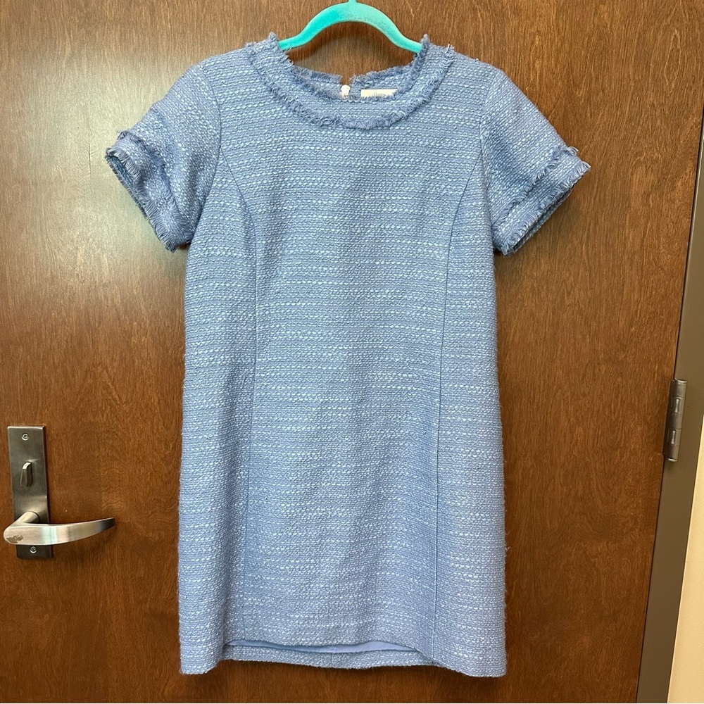 STS Sail To Sable Tweed Shift Dress- Women’s 6 - light blue preppy chic